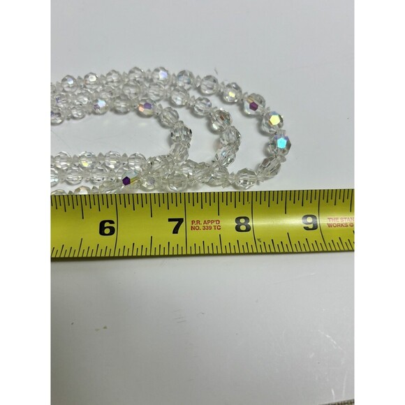 Vintage Aurora Borealis 3-Strand Necklace – 14-18 Inches, Sparkling - Picture 5 of 6